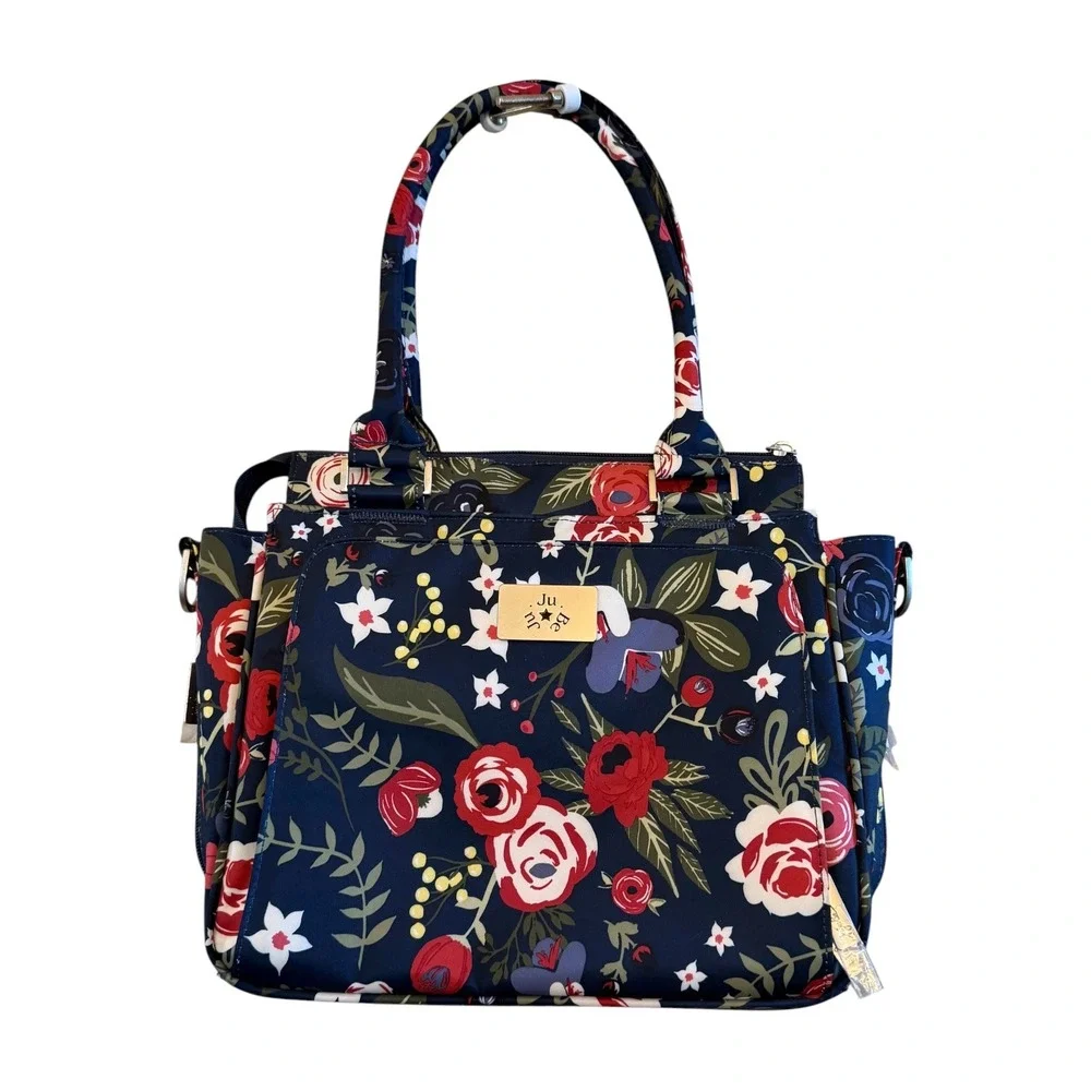 JuJuBe Midnight Posy Be Sassy Structured Multi-Functional Diaper Bag/Purse